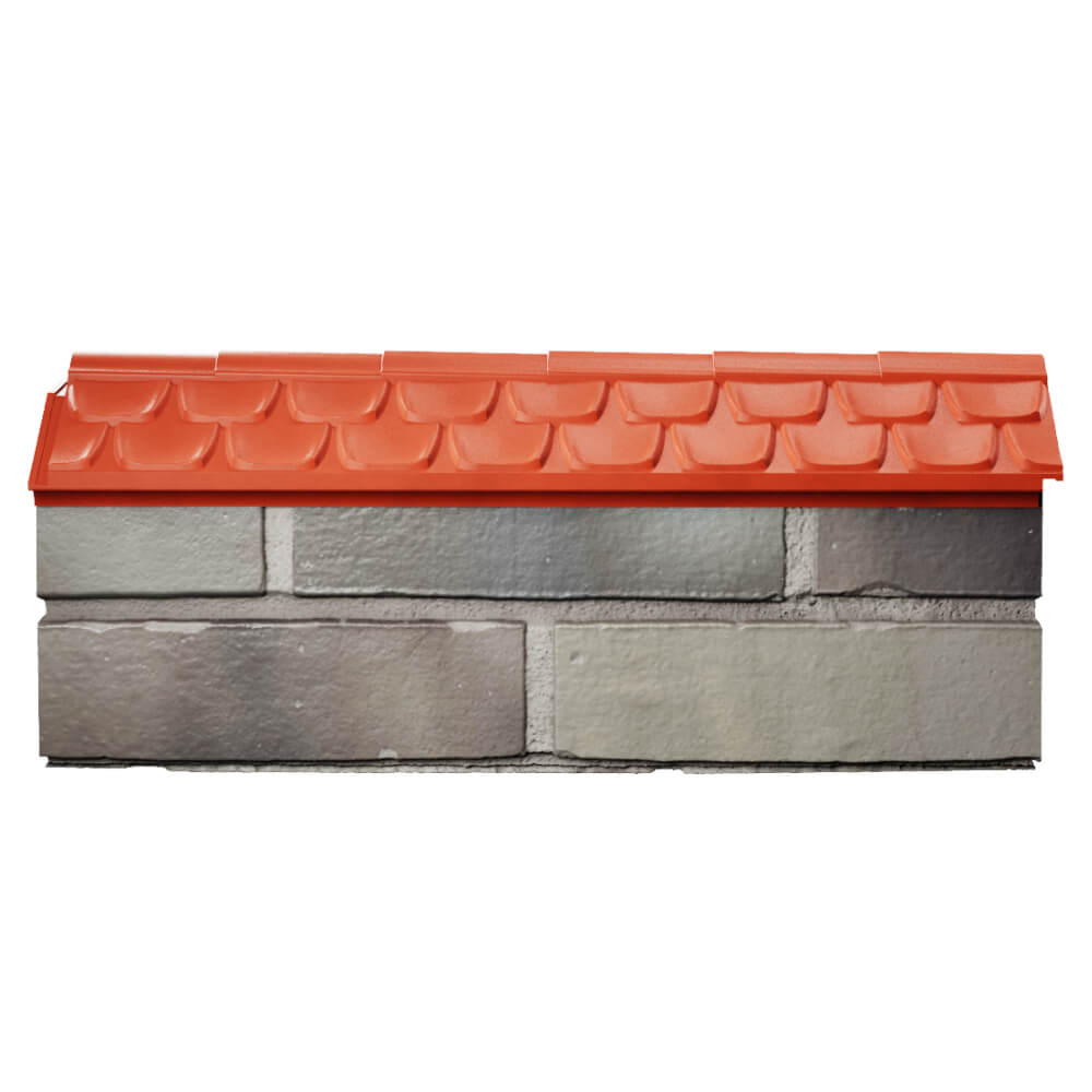 Парапет Zking Эльбрус Красный с посадкой на 0.5 кирпича (130мм) в Лесосибирске фото
