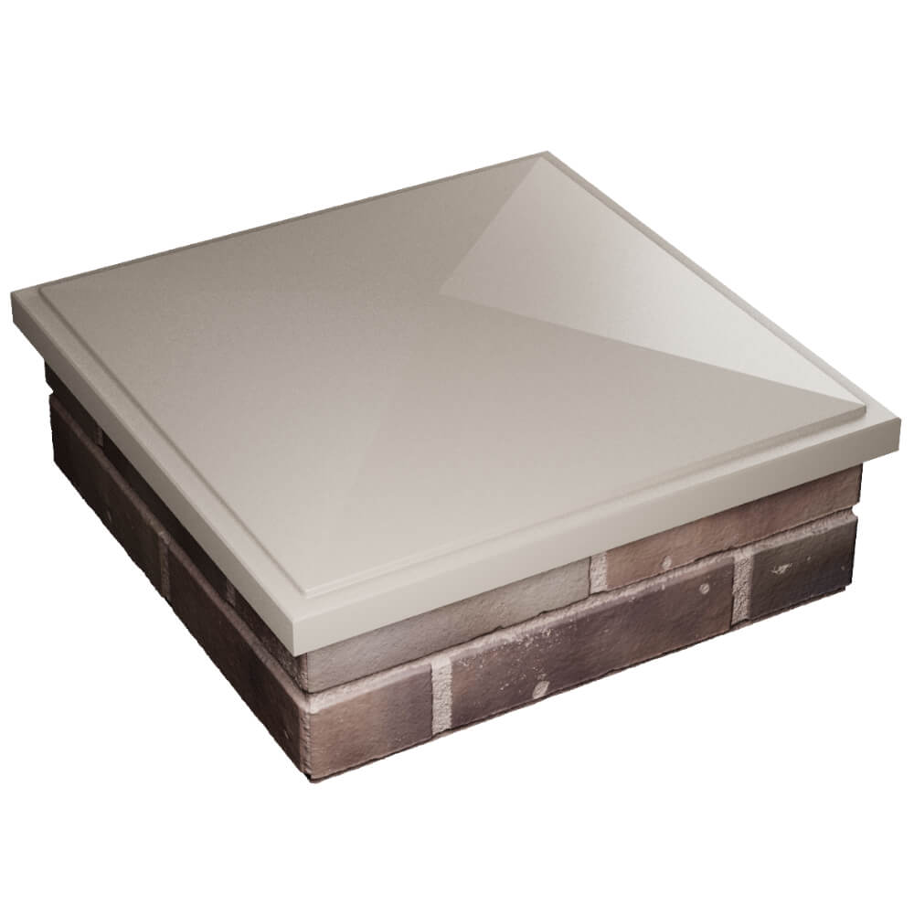 Колпак Zking БонаМоно Бежевый на столб 2х2 кирпича (515х515, 530х530мм) в Лесосибирске фото