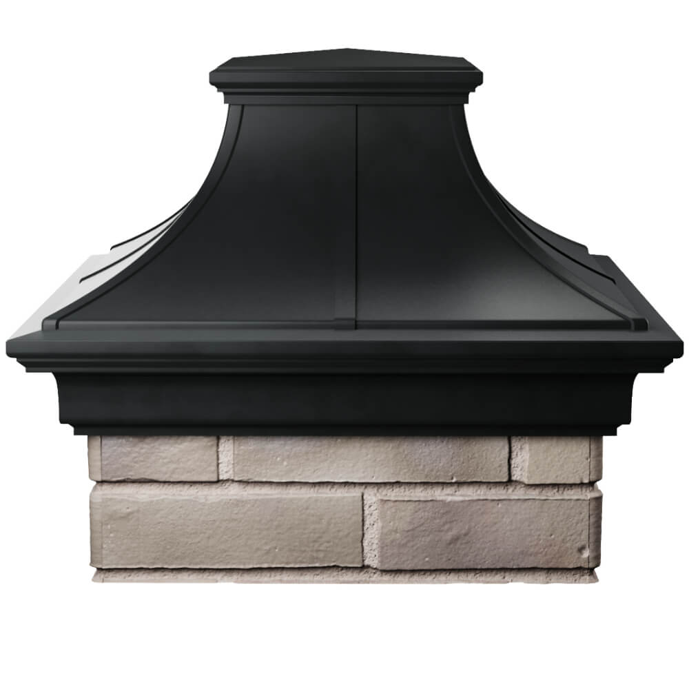 Колпак Zking Монблан Премиум Черный на столб 1.5х1.5 кирпича (385х385мм) Лесосибирск фото
