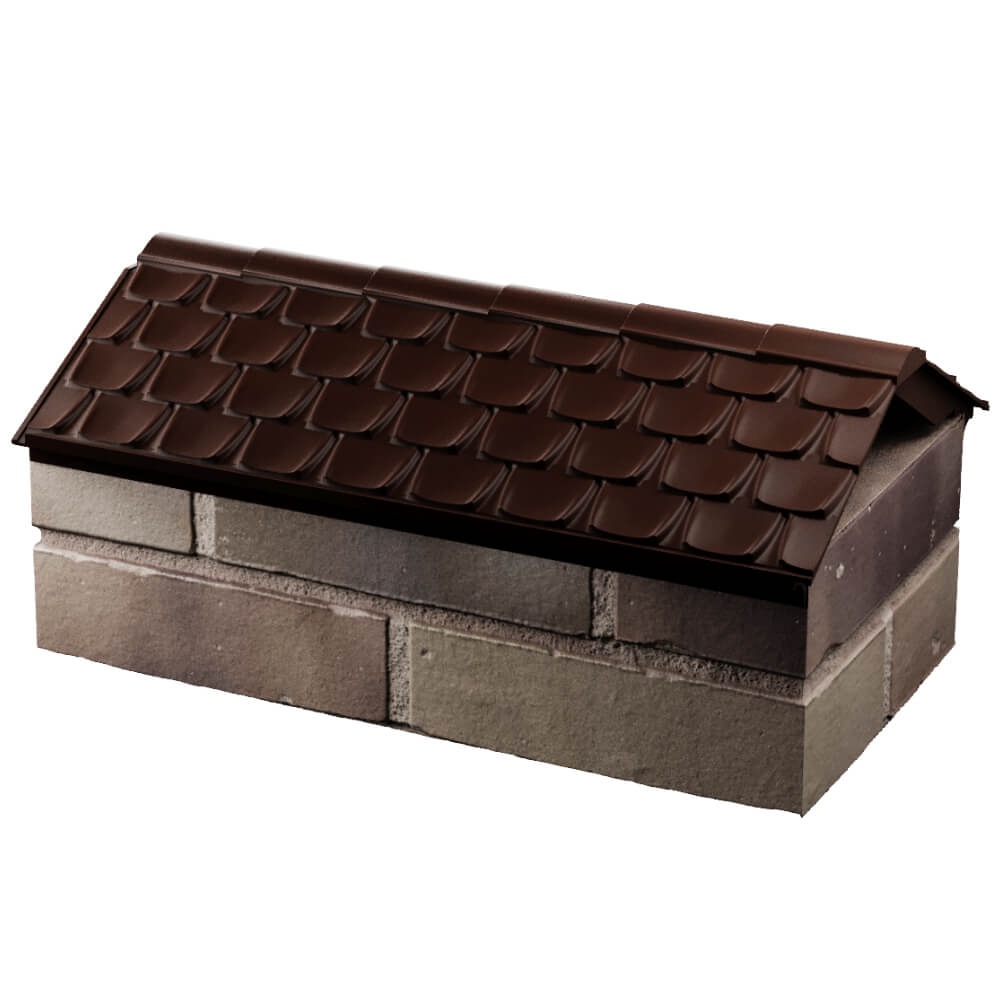 Парапет Zking Эльбрус Коричневый с посадкой на 1 кирпич (255мм) в Лесосибирске фото