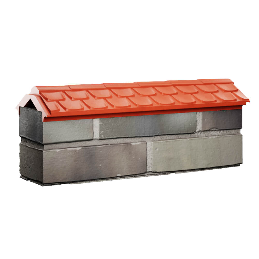 Парапет Zking Эльбрус Красный с посадкой на 0.5 кирпича (130мм) Лесосибирск фото