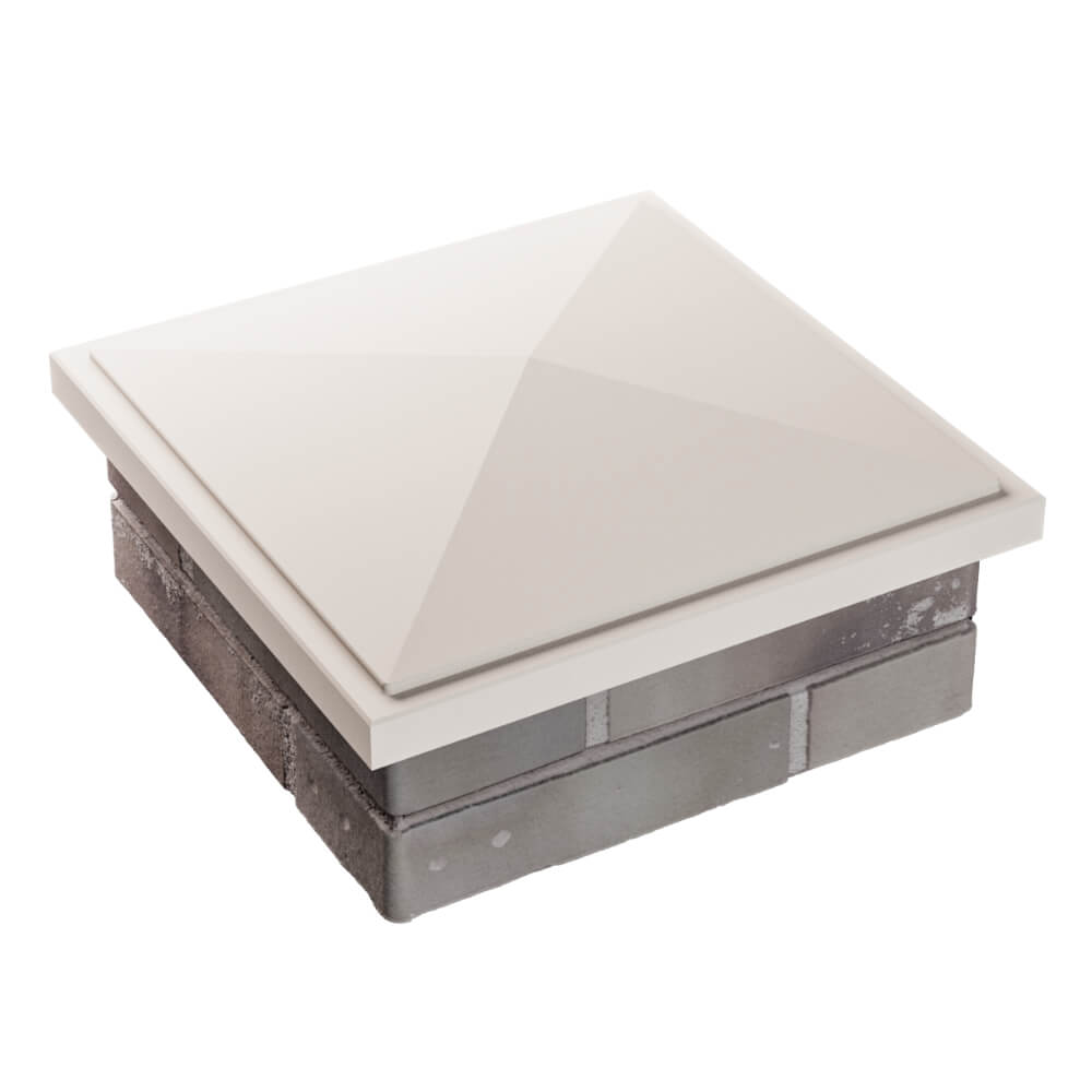 Колпак Zking БонаМоно Бежевый на столб 1.5х1.5 кирпича (385х385, 400х400мм) в Лесосибирске фото