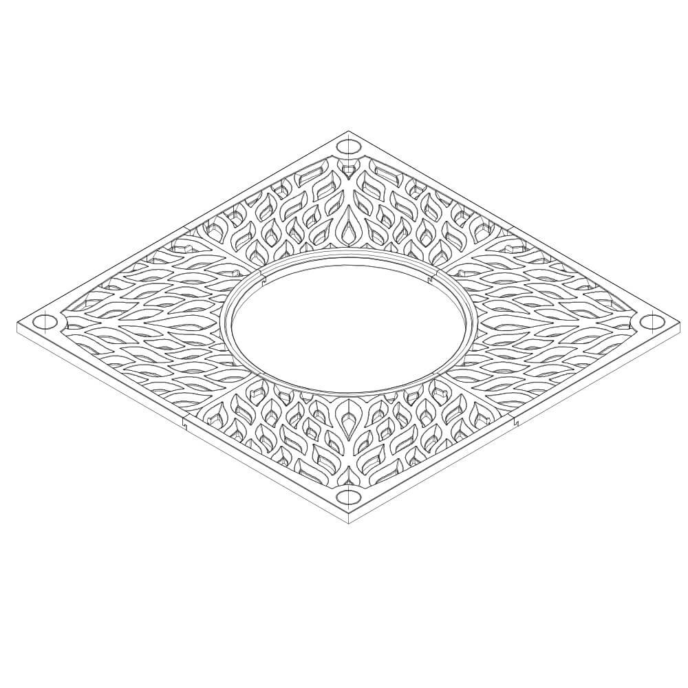 Приствольная решетка для дерева ZKING CRUST 2х2м Черная в Лесосибирске фото