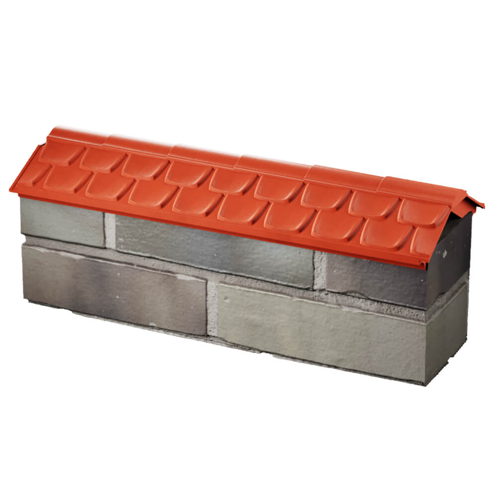 Парапет Zking Эльбрус Красный с посадкой на 0.5 кирпича (130мм) в Лесосибирске фото