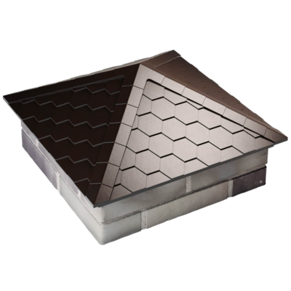 Колпак Zking Эверест Коричневый на столб 2х2 кирпича (535х535мм) Лесосибирск фото