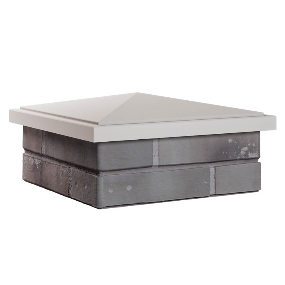 Колпак Zking БонаМоно Бежевый на столб 1.5х1.5 кирпича (385х385, 400х400мм) в Лесосибирске фото