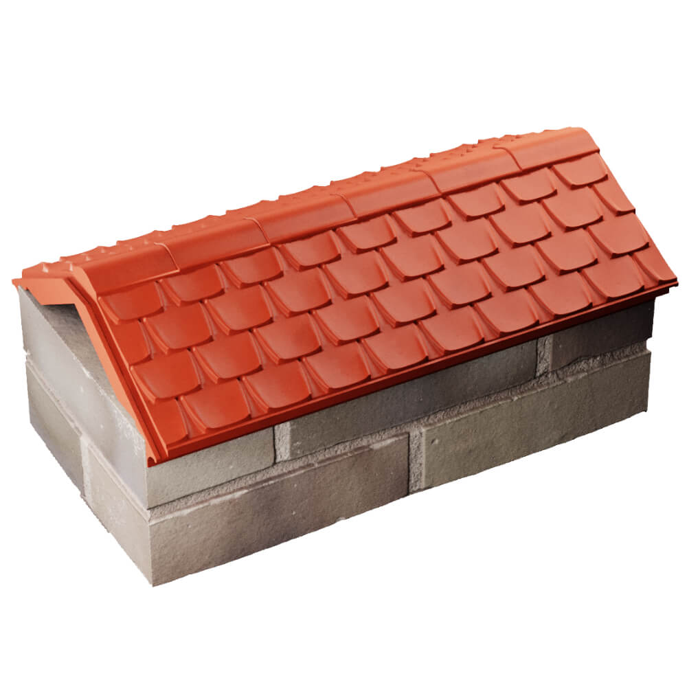 Парапет Zking Эльбрус Красный с посадкой на 1 кирпич (255мм) в Лесосибирске фото