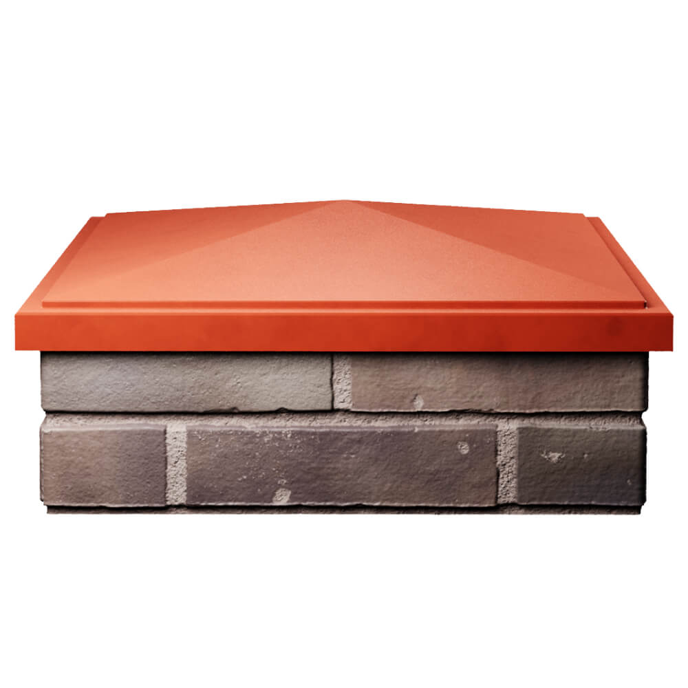 Колпак Zking БонаМоно Красный на столб 2х2 кирпича (515х515, 530х530мм) Лесосибирск фото