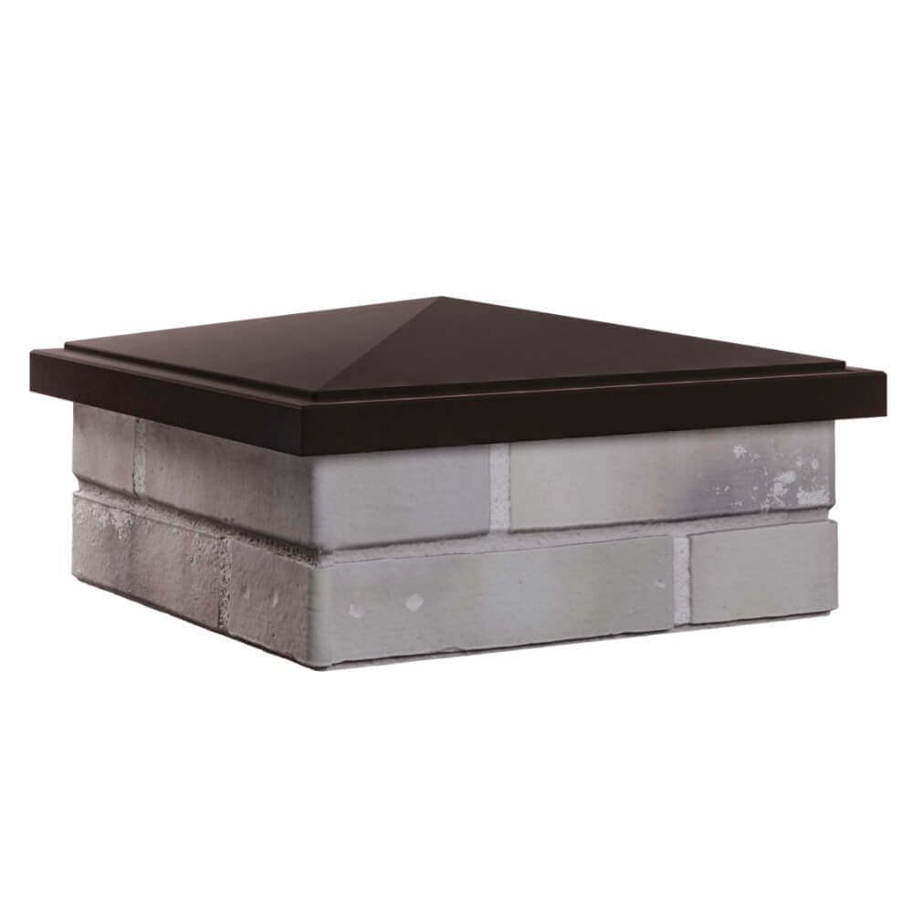 Колпак Zking БонаМоно Коричневый на столб 1.5х1.5 кирпича (385х385, 400х400мм) в Лесосибирске фото