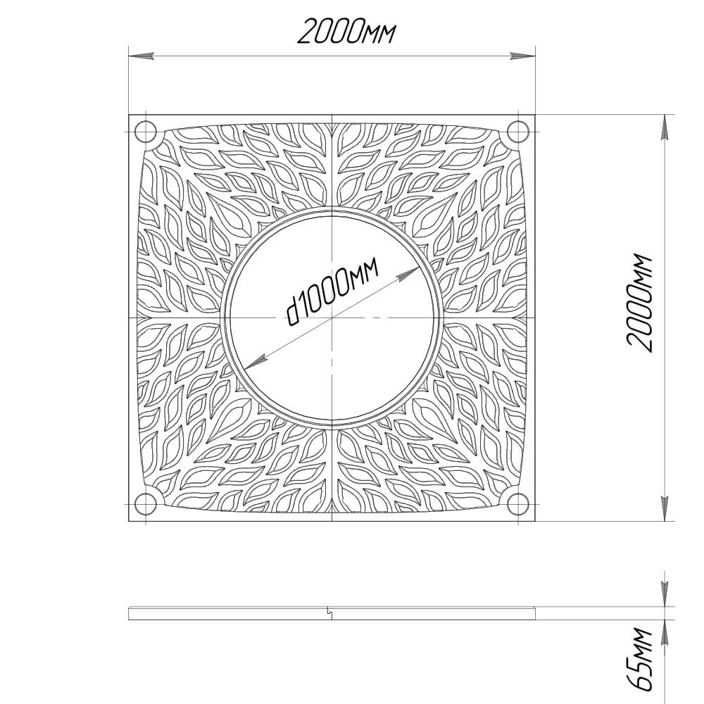 Приствольная решетка для дерева ZKING CRUST 2х2м Черная в Лесосибирске фото