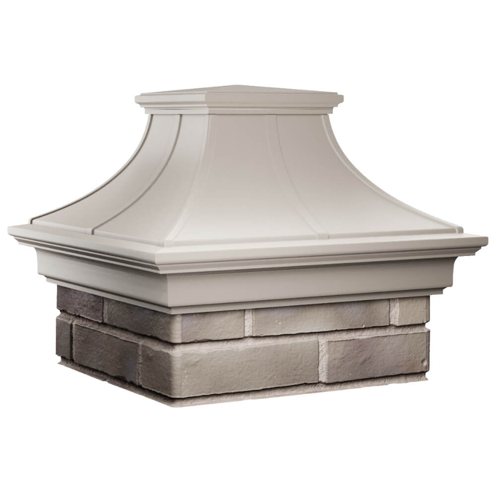 Колпак Zking Монблан Премиум Бежевый на столб 1.5х1.5 кирпича (385х385мм) в Лесосибирске фото