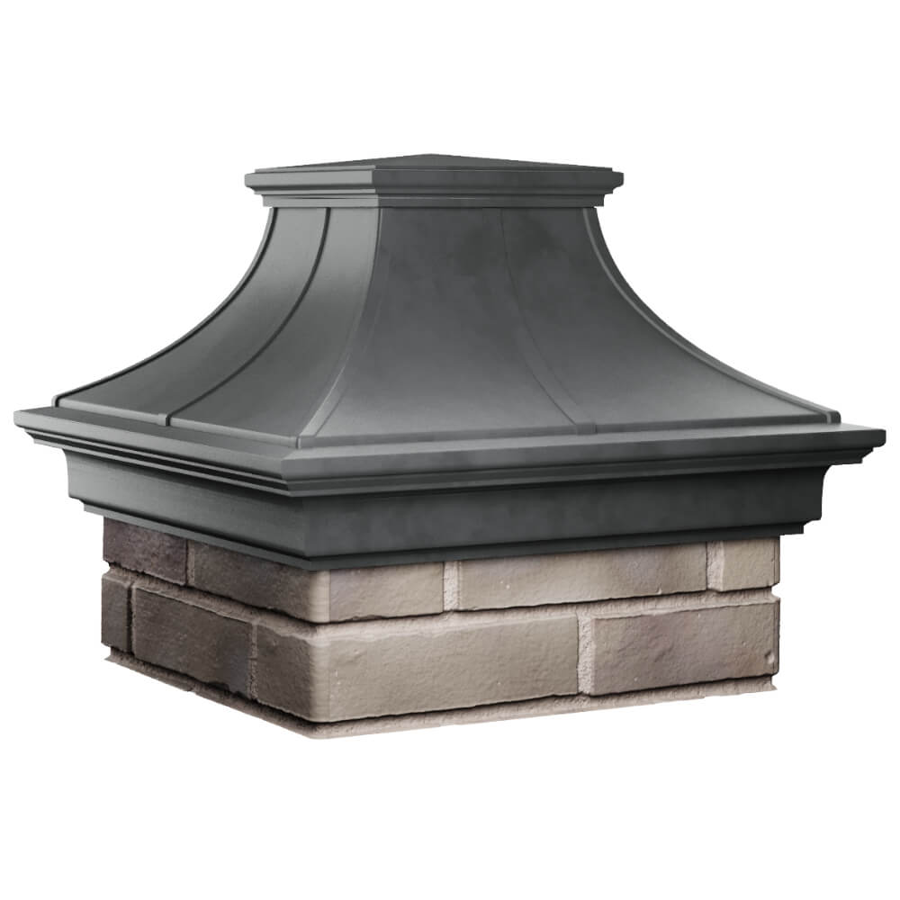Колпак Zking Монблан Премиум Серый на столб 1.5х1.5 кирпича (385х385мм) в Лесосибирске фото