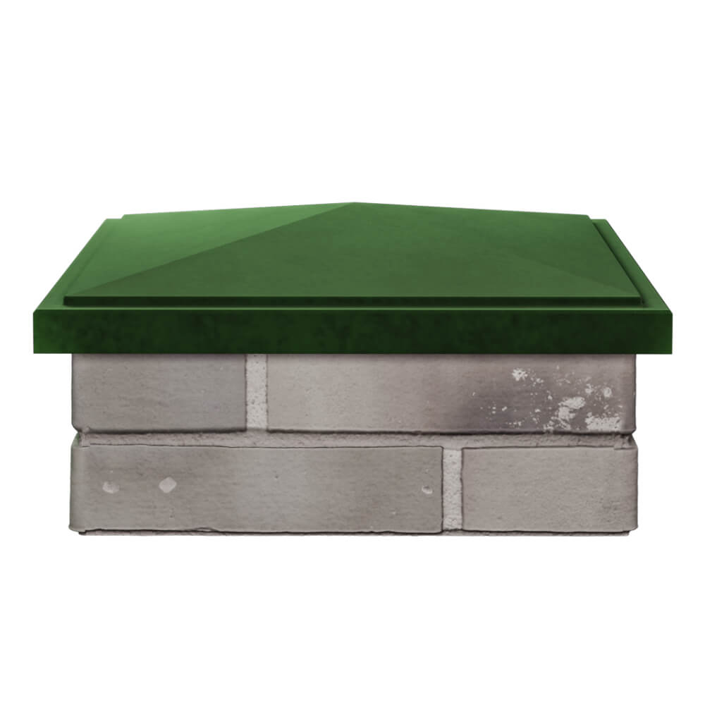 Колпак Zking БонаМоно Зеленый на столб 1.5х1.5 кирпича (385х385, 400х400мм) Лесосибирск фото