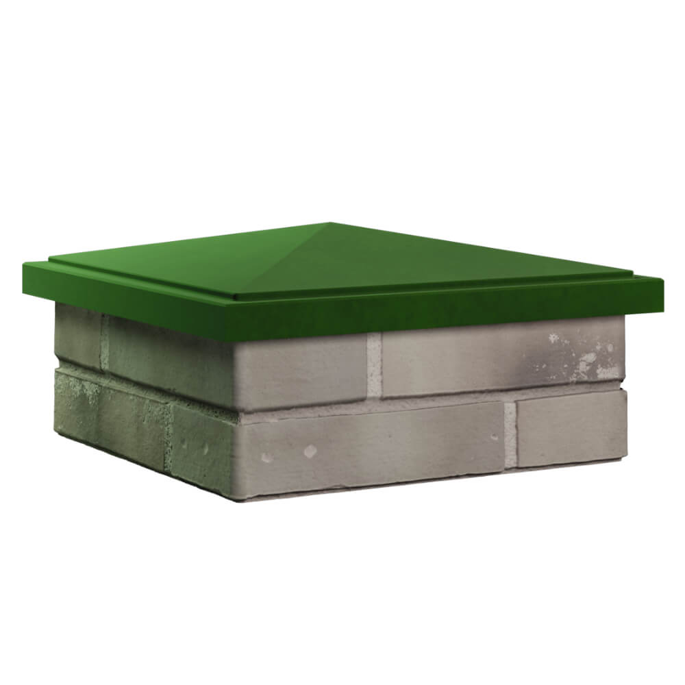 Колпак Zking БонаМоно Зеленый на столб 1.5х1.5 кирпича (385х385, 400х400мм) в Лесосибирске фото