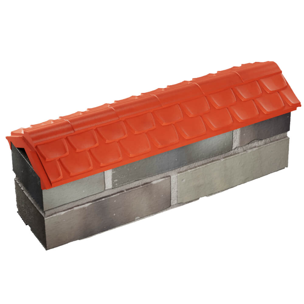 Парапет Zking Эльбрус Красный с посадкой на 0.5 кирпича (130мм) в Лесосибирске фото