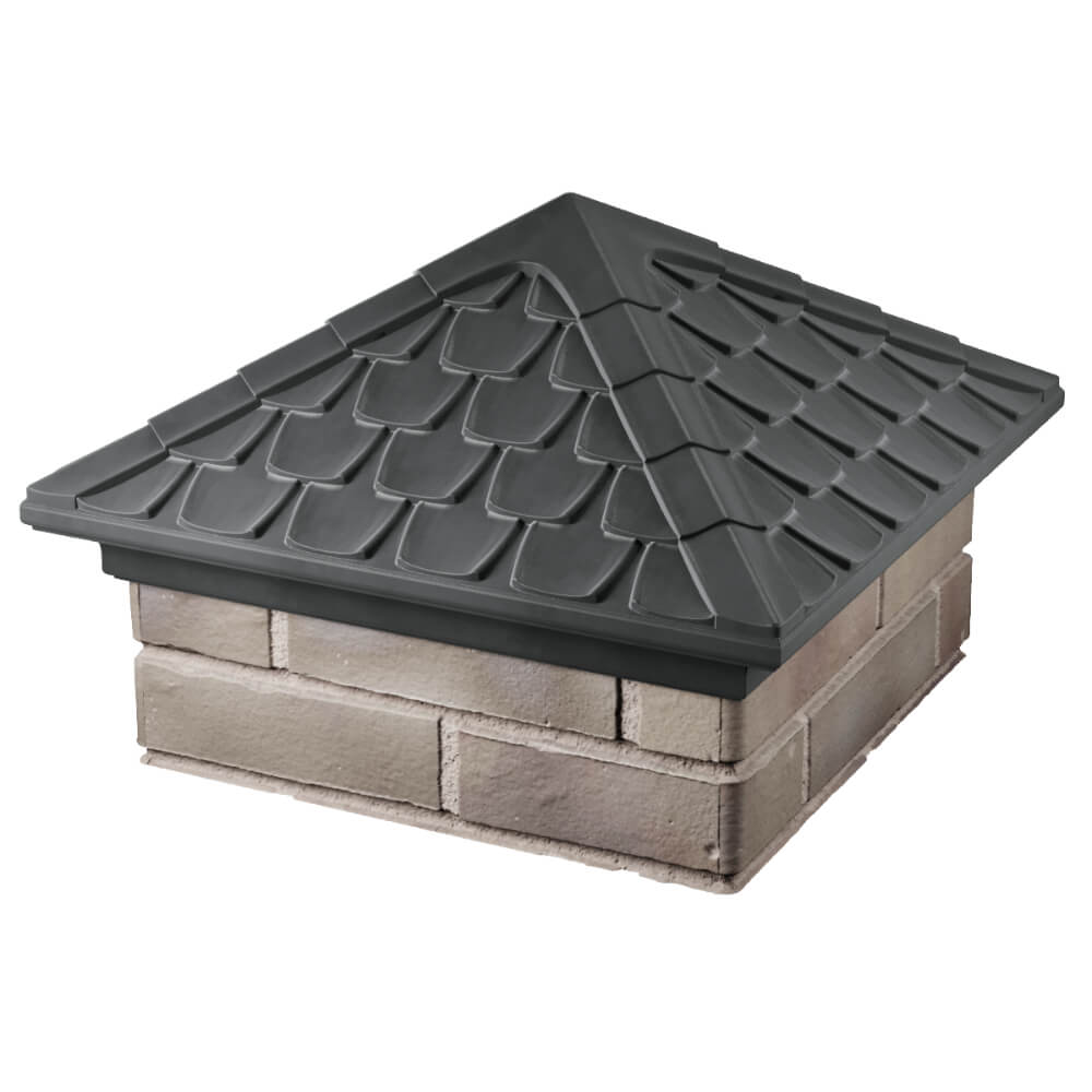 Колпак Zking Эльбрус Серый на столб 1.5х1.5 кирпича (385х385мм) в Лесосибирске фото