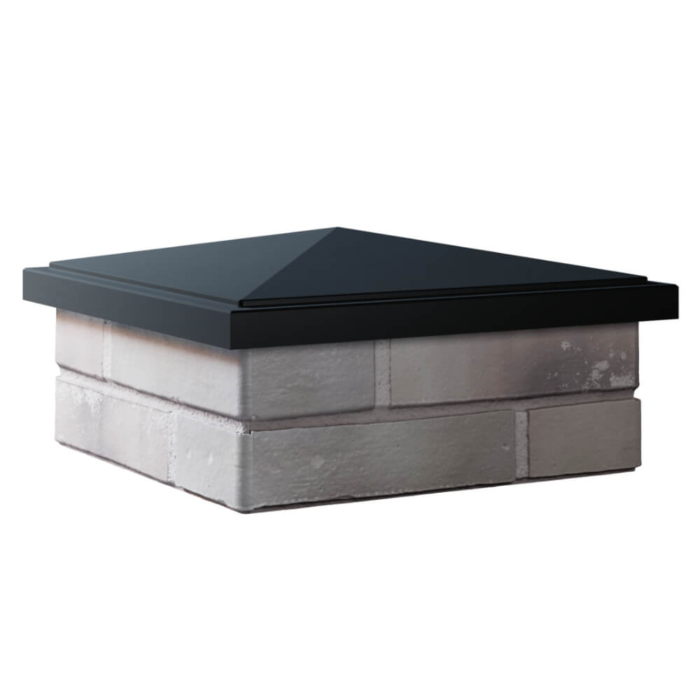 Колпак Zking БонаМоно Черный на столб 1.5х1.5 кирпича (385х385, 400х400мм) в Лесосибирске фото