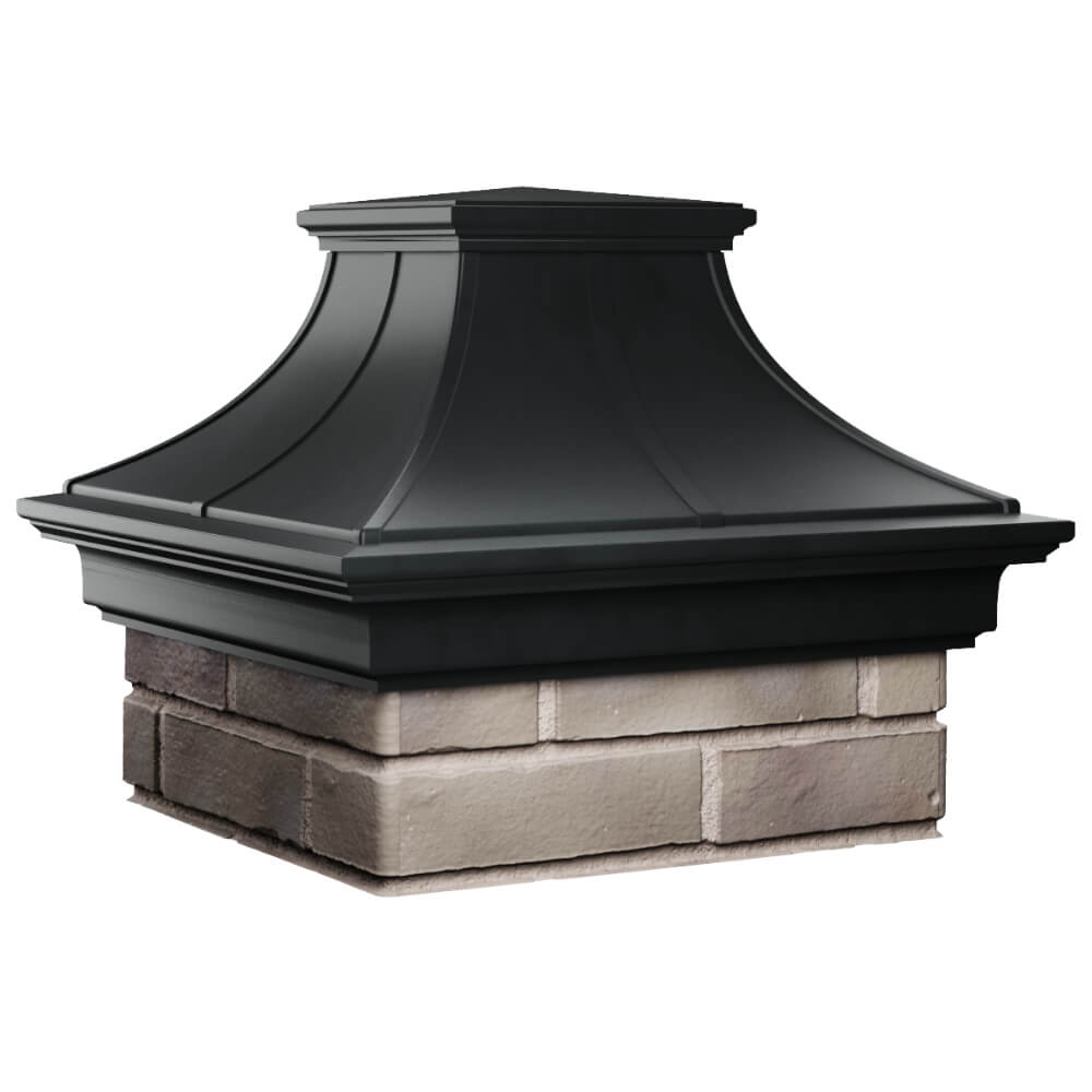 Колпак Zking Монблан Премиум Черный на столб 1.5х1.5 кирпича (385х385мм) в Лесосибирске фото