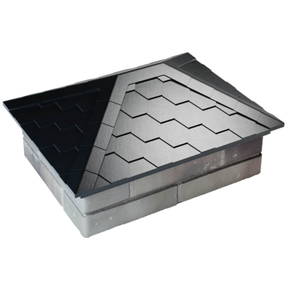 Колпак Zking Эверест Черный на столб 2х1.5 кирпича (520х390мм) Лесосибирск фото