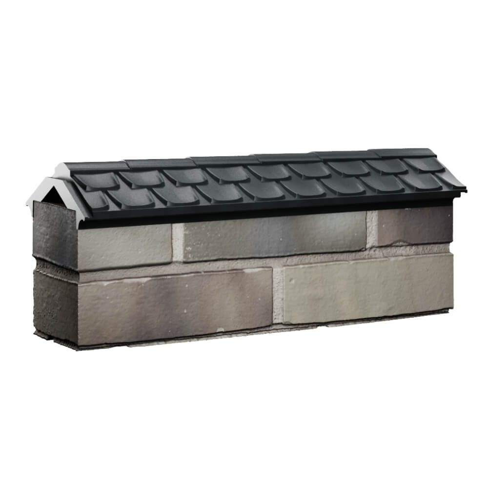 Парапет Zking Эльбрус Черный с посадкой на 0.5 кирпича (130мм) Лесосибирск фото