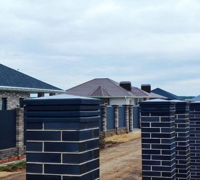 Колпак Zking Бона ХайТек Серый на столб 1.5х1.5 кирпича (385х385мм)