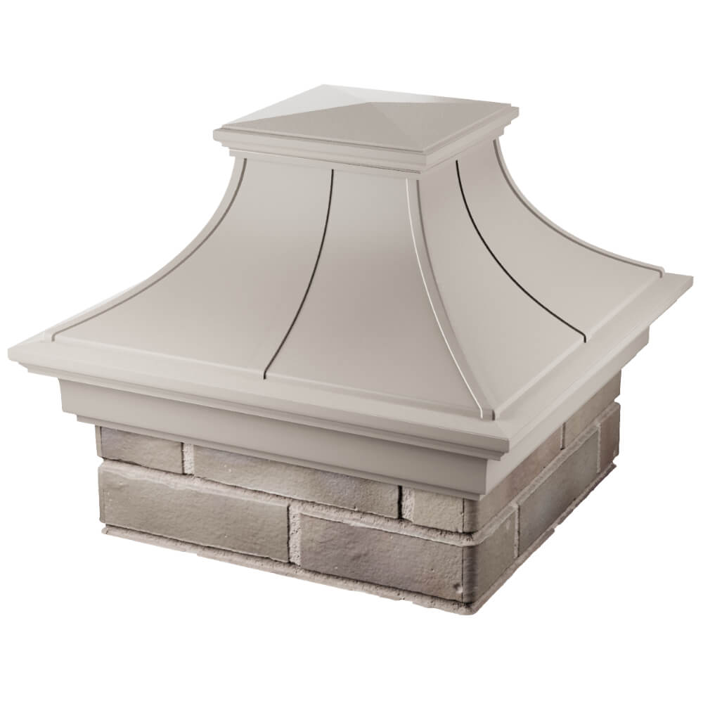 Колпак Zking Монблан Премиум Бежевый на столб 1.5х1.5 кирпича (385х385мм) в Лесосибирске фото