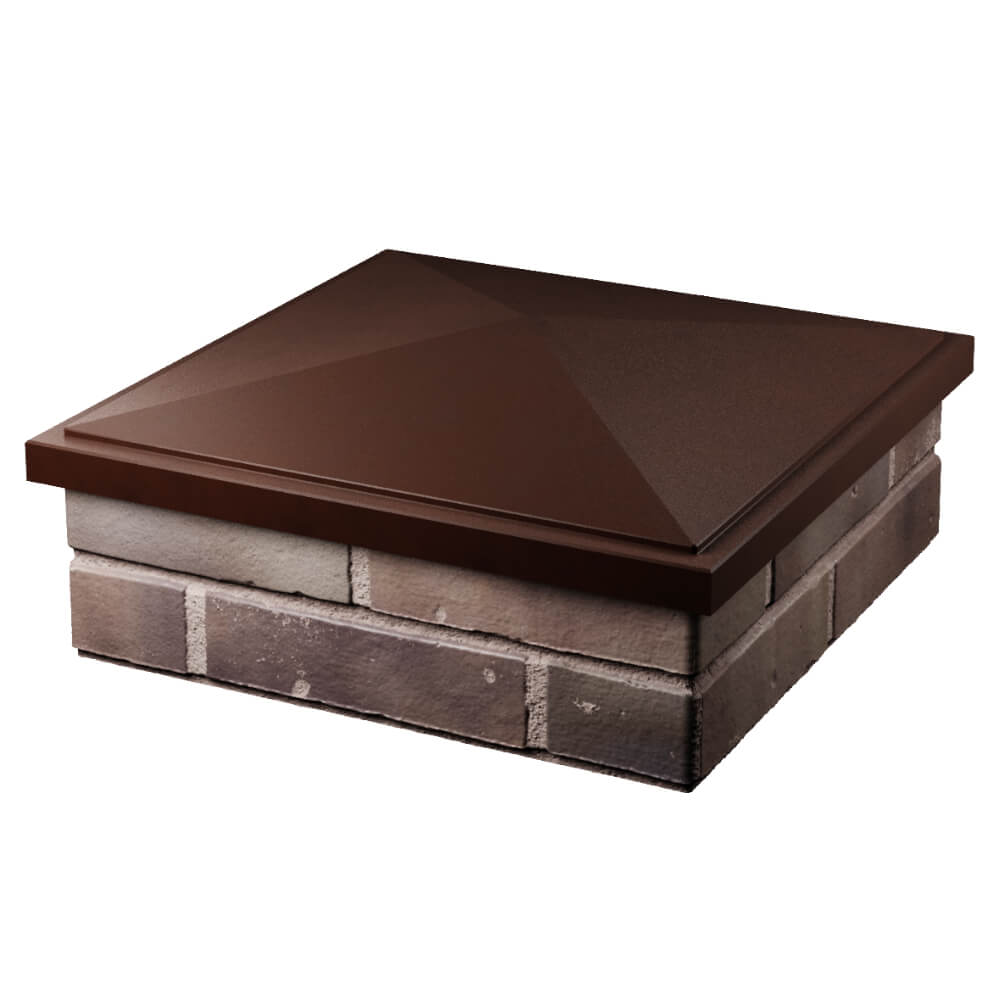 Колпак Zking БонаМоно Коричневый на столб 2х2 кирпича (515х515, 530х530мм) в Лесосибирске фото