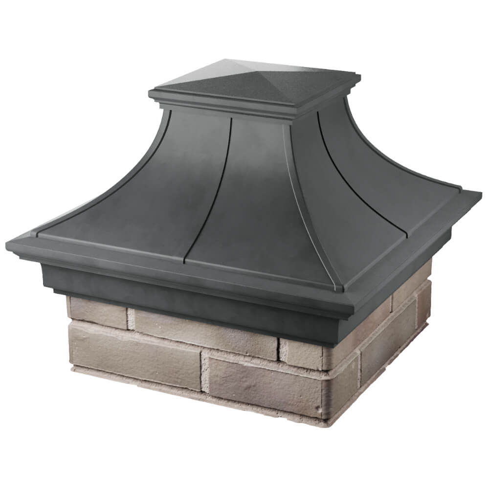 Колпак Zking Монблан Премиум Серый на столб 1.5х1.5 кирпича (385х385мм) в Лесосибирске фото