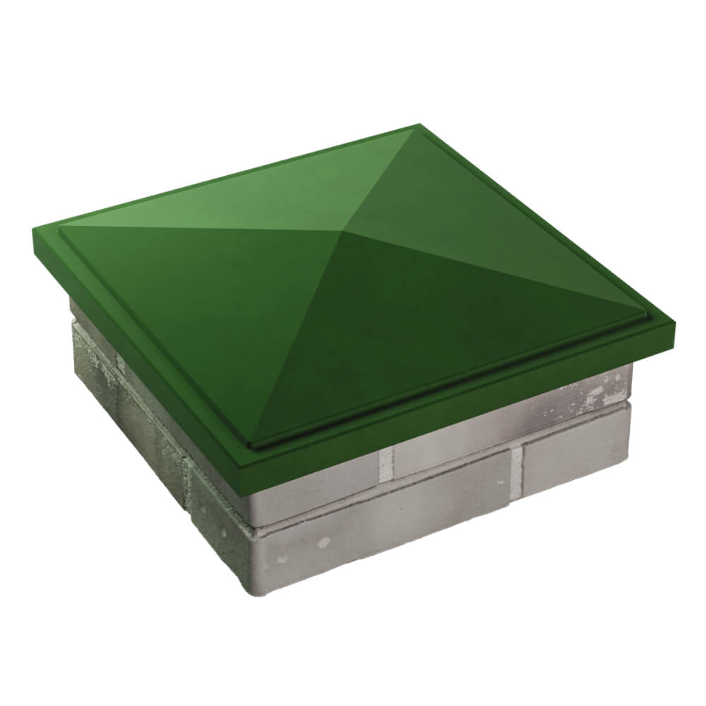 Колпак Zking БонаМоно Зеленый на столб 1.5х1.5 кирпича (385х385, 400х400мм) в Лесосибирске фото