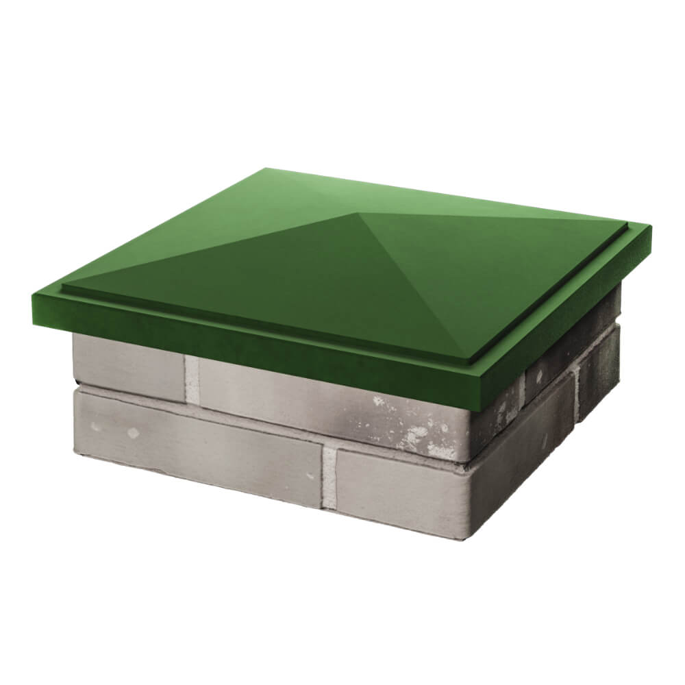 Колпак Zking БонаМоно Зеленый на столб 1.5х1.5 кирпича (385х385, 400х400мм) в Лесосибирске фото