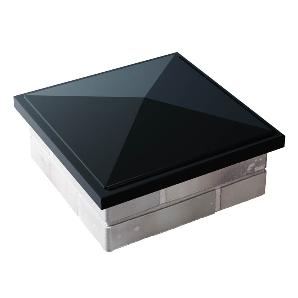 Колпак Zking БонаМоно Черный на столб 1.5х1.5 кирпича (385х385, 400х400мм) в Лесосибирске фото