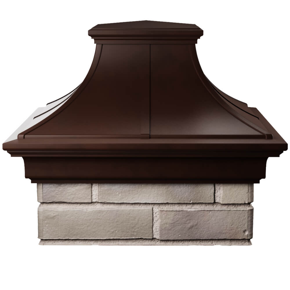 Колпак Zking Монблан Премиум Коричневый на столб 1.5х1.5 кирпича (385х385мм) Лесосибирск фото