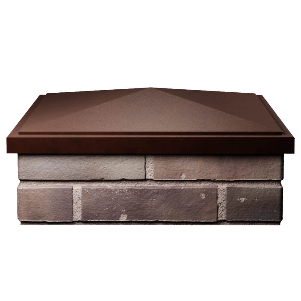 Колпак Zking БонаМоно Коричневый на столб 2х2 кирпича (515х515, 530х530мм) Лесосибирск фото