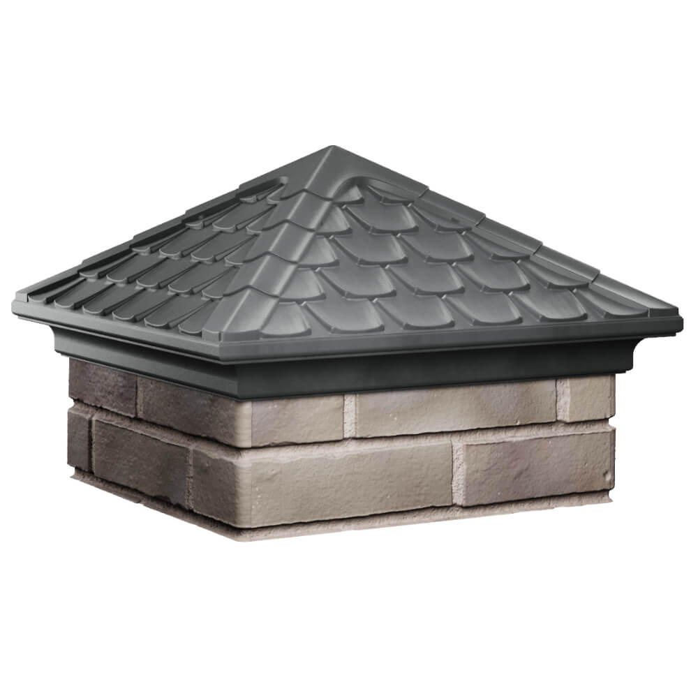 Колпак Zking Эльбрус Серый на столб 1.5х1.5 кирпича (385х385мм) в Лесосибирске фото