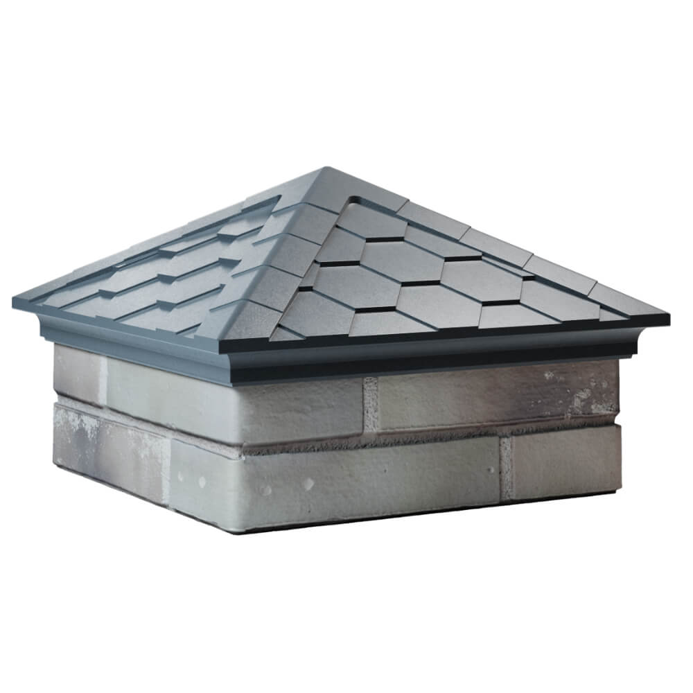 Колпак Zking Эверест Серый на столб 1.5х1.5 кирпича (390х390мм) в Лесосибирске фото