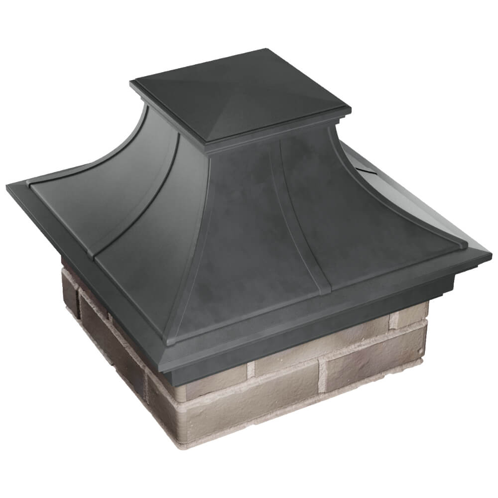 Колпак Zking Монблан Премиум Серый на столб 1.5х1.5 кирпича (385х385мм) в Лесосибирске фото