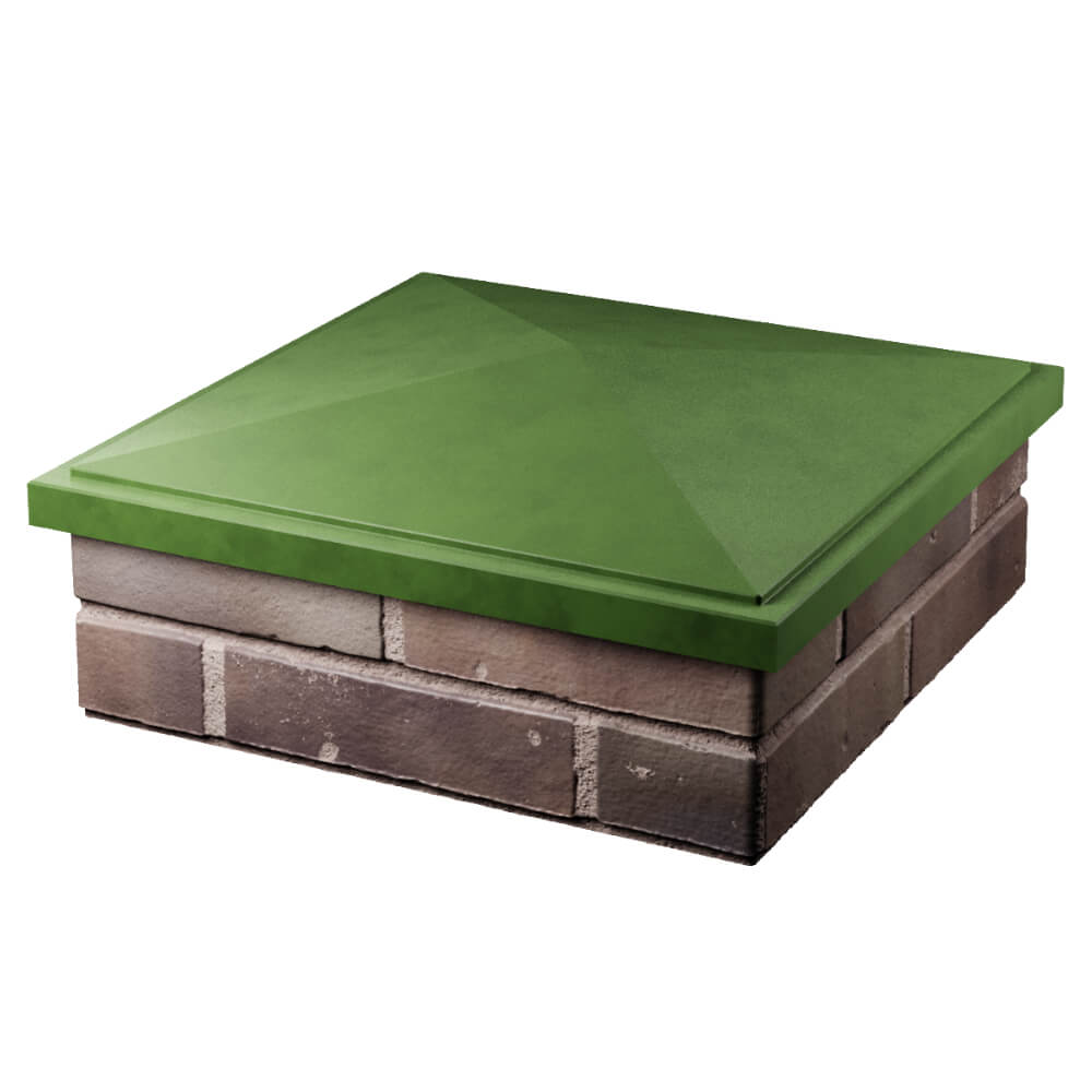 Колпак Zking БонаМоно Зеленый на столб 2х2 кирпича (515х515, 530х530мм) в Лесосибирске фото