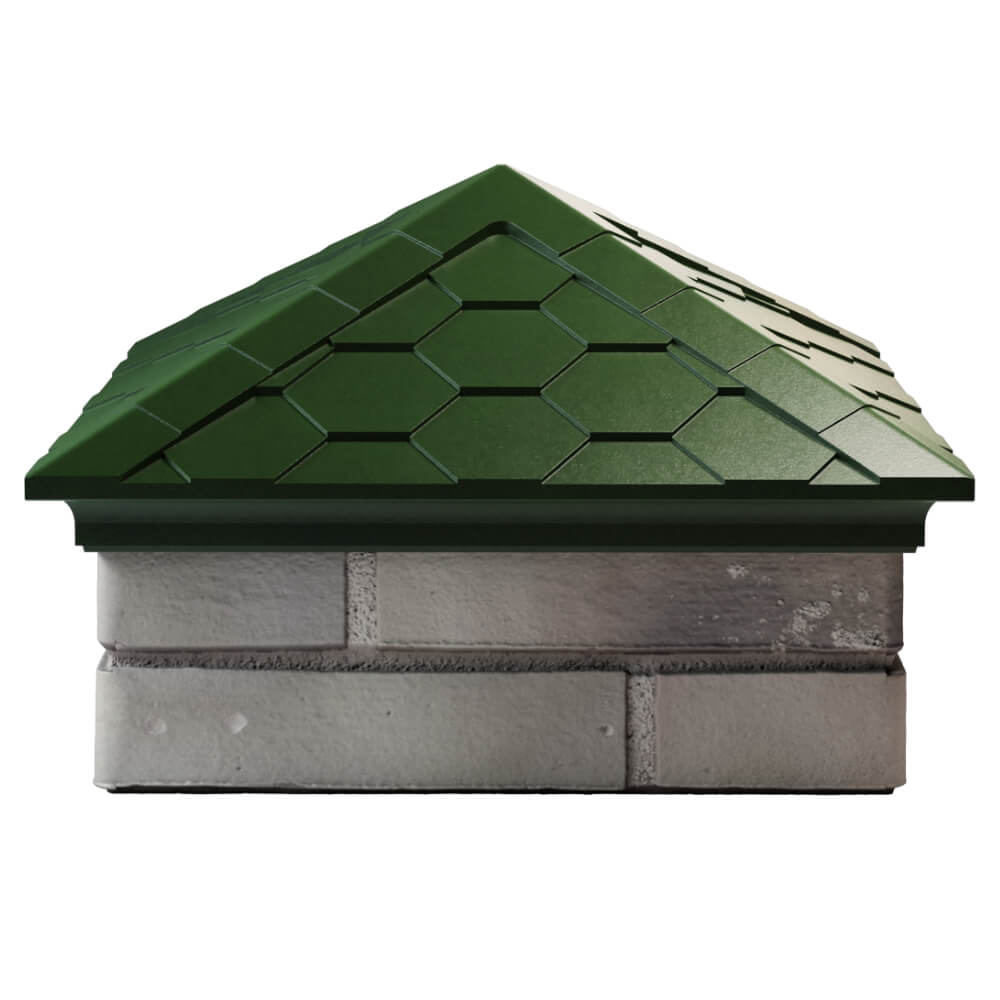 Колпак Zking Эверест Зеленый на столб 1.5х1.5 кирпича (390х390мм) Лесосибирск фото